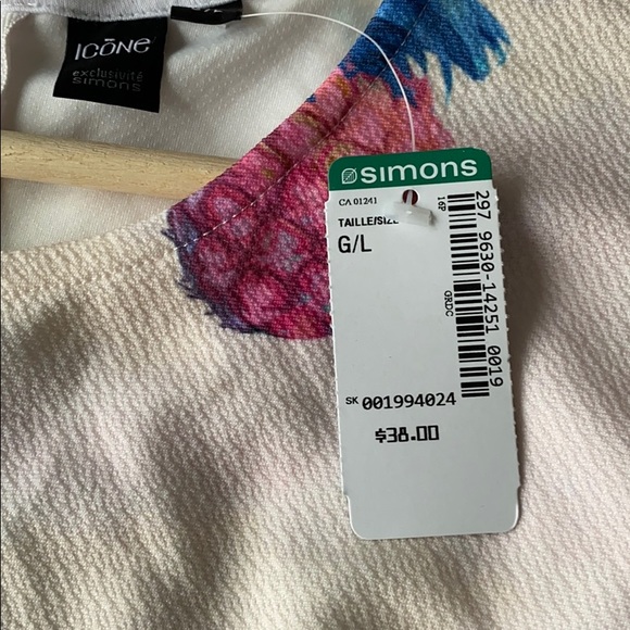 NWT pineapple crop top, large - Picture 3 of 3